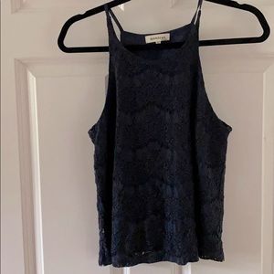 3/$15...Blue lace tank top